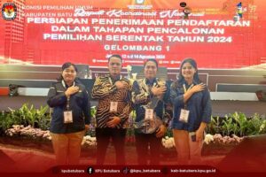 KPU Batu Bara Hadiri Rakornas Persiapan Pendaftaran Pencalonan Pemilihan Serentak 2024 di Jakarta.
