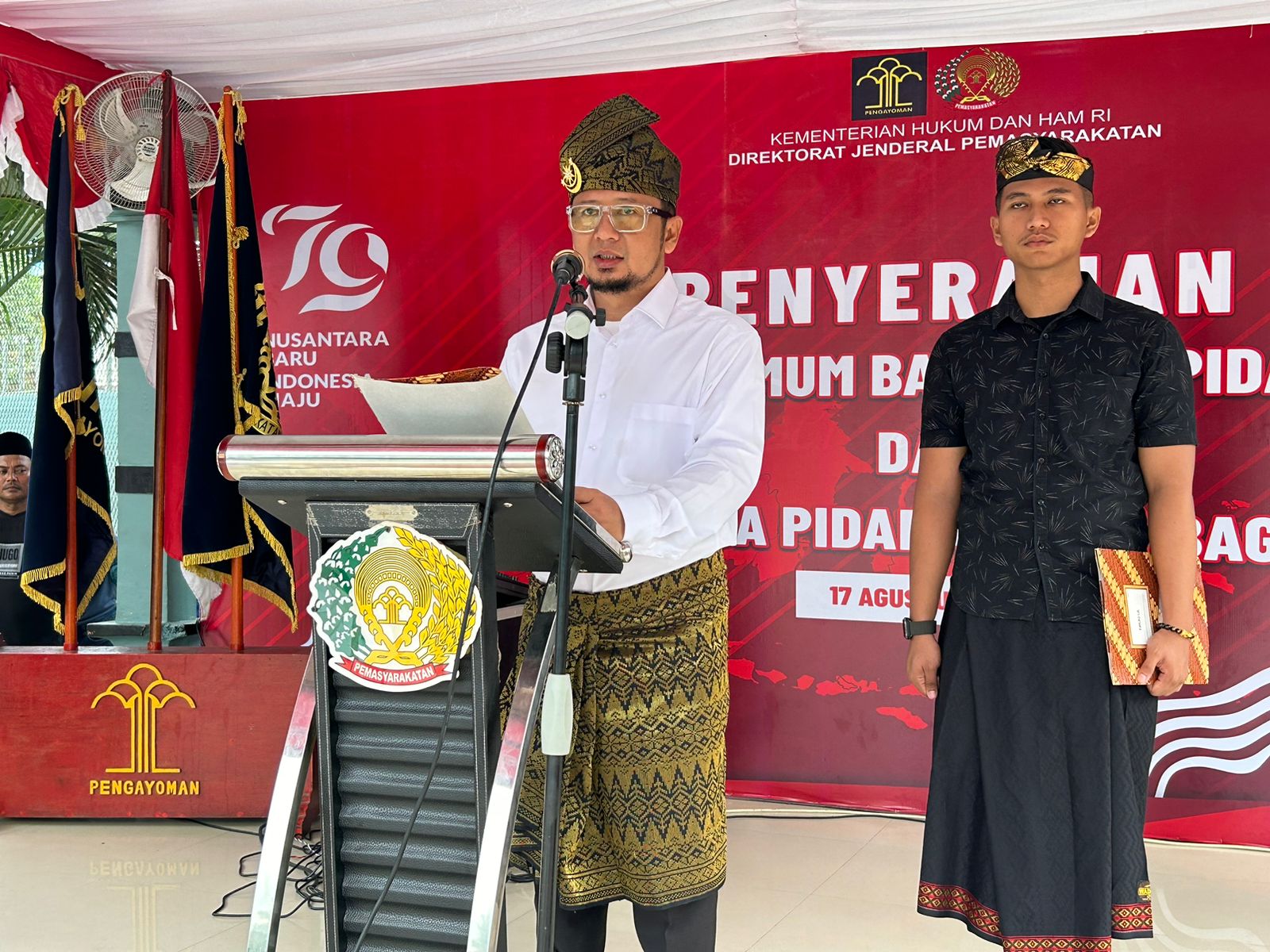 Irup Upacara Puncak Peringatan HUT RI ke-79 Tahun di Pimpin Kalapas Labuhan Ruku