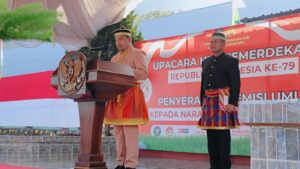 Upacara Peringatan HUT Ke 79 Kemerdekaan RI Di Lapas Dompu Berlangsung Meriah.
