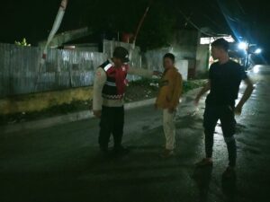 Personil Piket Satfung Polsek Medang Deras Patroli Malam Antisipasi 3C.