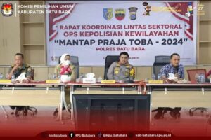 KPU Batu Bara Ikuti Rapat Koordinasi Lintas Sektoral OPS “Mantap Praja Toba-2024” di Polres Batu Bara