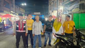 Kanit Sat Samapta Pimpin Patroli Malam di Tanjung Tiram.