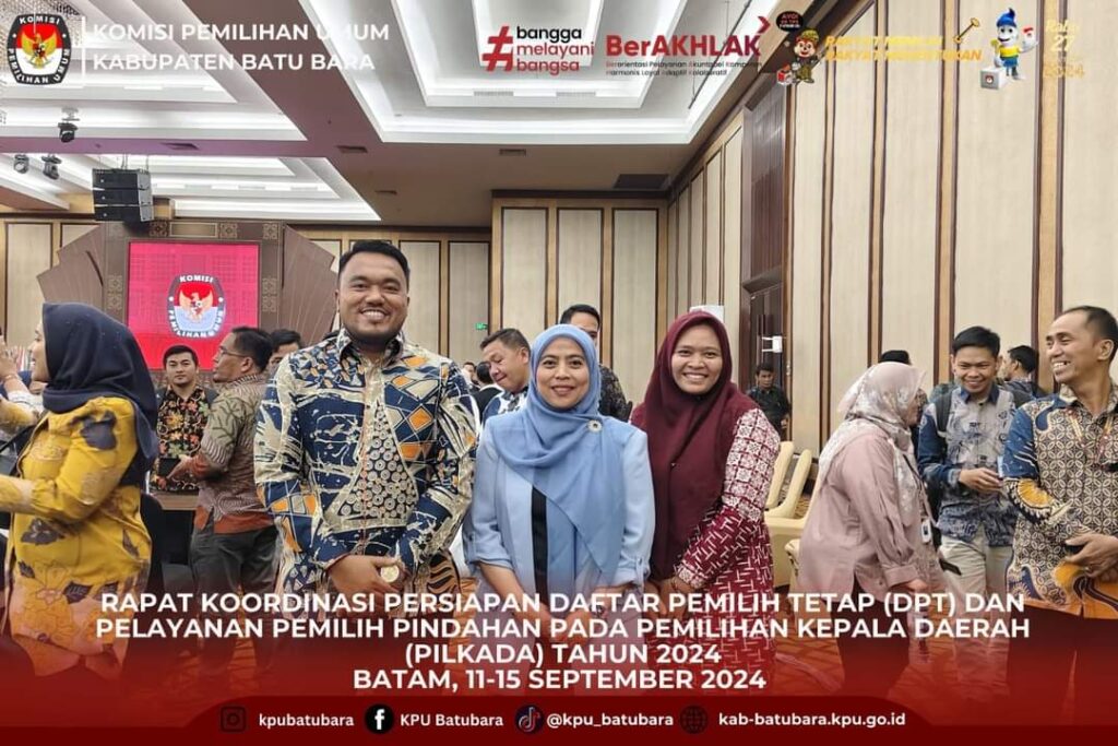 KPU Batu Bara Aktif Ikuti Rakor Persiapan DPT Dan Pelayanan Pemilih Pindahan.