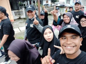 Darwis Oky Ikuti Jalan Santai Dan Senam Pagi di Selenggarakan Oleh KPU Batu Bara.