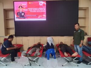 Kegiatan Perdana. IWO Batu Bara : Ikut Donor Darah Hari Jadi Ke-73 Tahun Humas Polri