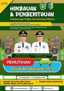 Pj. Bupati Batu Bara Imbau Masyarakat Manfaatkan Program Pemutihan Dan Diskon Pajak.