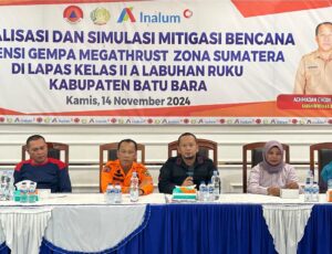 Lapas Labuhan Ruku Sosialisisasi dan Simulasi Bersama BPBD Batu Bara.