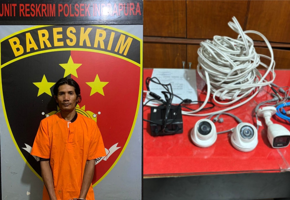 Unit Reskrim Polsek Indrapura Ungkap Kasus Curat Pembongkaran CCTV.