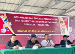 Komisioner KPU Batu Bara ” Apresiasi Antusiasme ” Lapas Kls IIA Labuhan Ruku Gelar Simulasi.