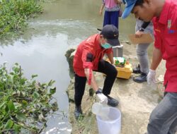 Ribuan Ikan Mati : Tim Analisa Lab Uji Sample Air Limbah PKS Perk Gunung Bayu.