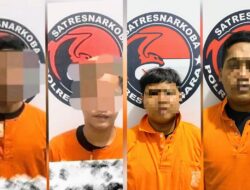4 Pria Ini Pengedar Dan Pengguna Narkoba di Tangkap Polisi.