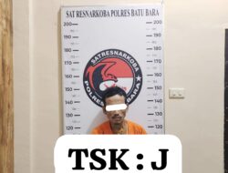 Polres Batu Bara Amankan Tersangka ‘J’ Pengedar Narkotika Shabu.