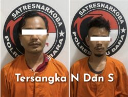 Dua Tersangka Pemakai Narkotika Berhasil  di Ungkap Polres Batu Bara. 