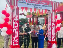 Sekda Batu Bara. Pemotongan Pita Tanda Pembukaan Pelatihan Calon Paskibraka Yang Tangguh.