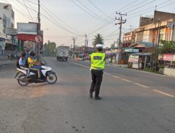 Dini Hari Sat Lantas Polres Batu Bara Pengaturan Lalin.