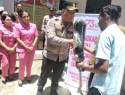 Sebagai Bentuk Kepedulian : Kapolres Batu Bara Menyerahkan Tali Asih Kepada 3 Orang Penyandang Disabilitas.