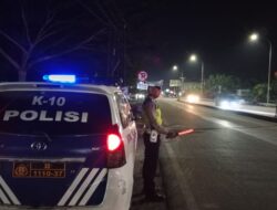 Polres Batu Bara Meningkatkan Patroli Blue Light Malam Hari di Rawan Macet Dan Laka.