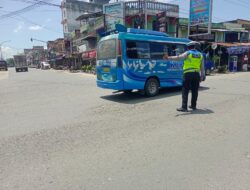 Sat Lantas Polres Batu Bara Pengaturan Lalin Siang Hari.