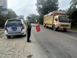 Sat Lantas Polres Batu Bara Pengaturan Arus Lalu Lintas.