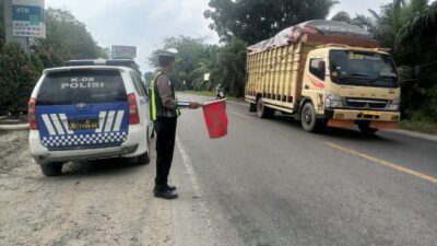 Sat Lantas Polres Batu Bara Pengaturan Arus Lalu Lintas.