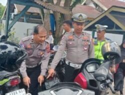 Satlantas Polres Batu Bara Sosialisasi di SMPN 1 Lima Puluh Pelarangan Gunakan Knalpot Tak Sesuai Spesifikasi.