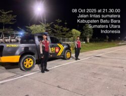 Sat Samapta Polres Batu Bara Patroli R-4 di Jalinsum Antisipasi Kejahatan 3C.