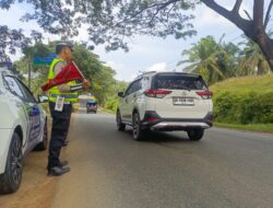 Satlantas Polres Batu Bara Pengaturan Arus Lalu Lintas Mencegah Kecelakaan.