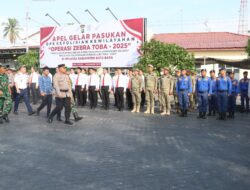 Menjelang Pelaksanaan Ops Lilin 2025 Polres Batu Bara Apel Gelar Pasukan Operasi Zebra Toba 2025.