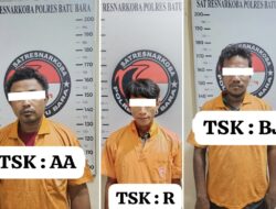 Polisi Grebek AA, R, Dan BJ di TKP Berbeda Barbut Shabu Segini 3,13 Gram.