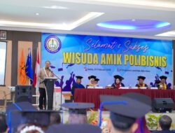 Bupati Batu Bara Hadiri Wisuda Diploma AMIK Polibisnis Menyongsong Indonesia Emas 2045.