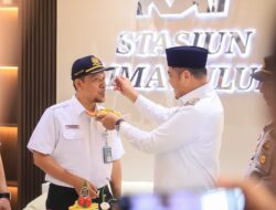 Stasiun KA Lima Puluh di Resmikan Wabup Batu Bara Bersama Kadiv Regional.