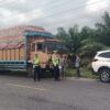 Polres Batu Bara Sosialisasi Larangan Truk  Sumbu 3+ Sebagai bagian Ops Ketupat Toba 2026.
